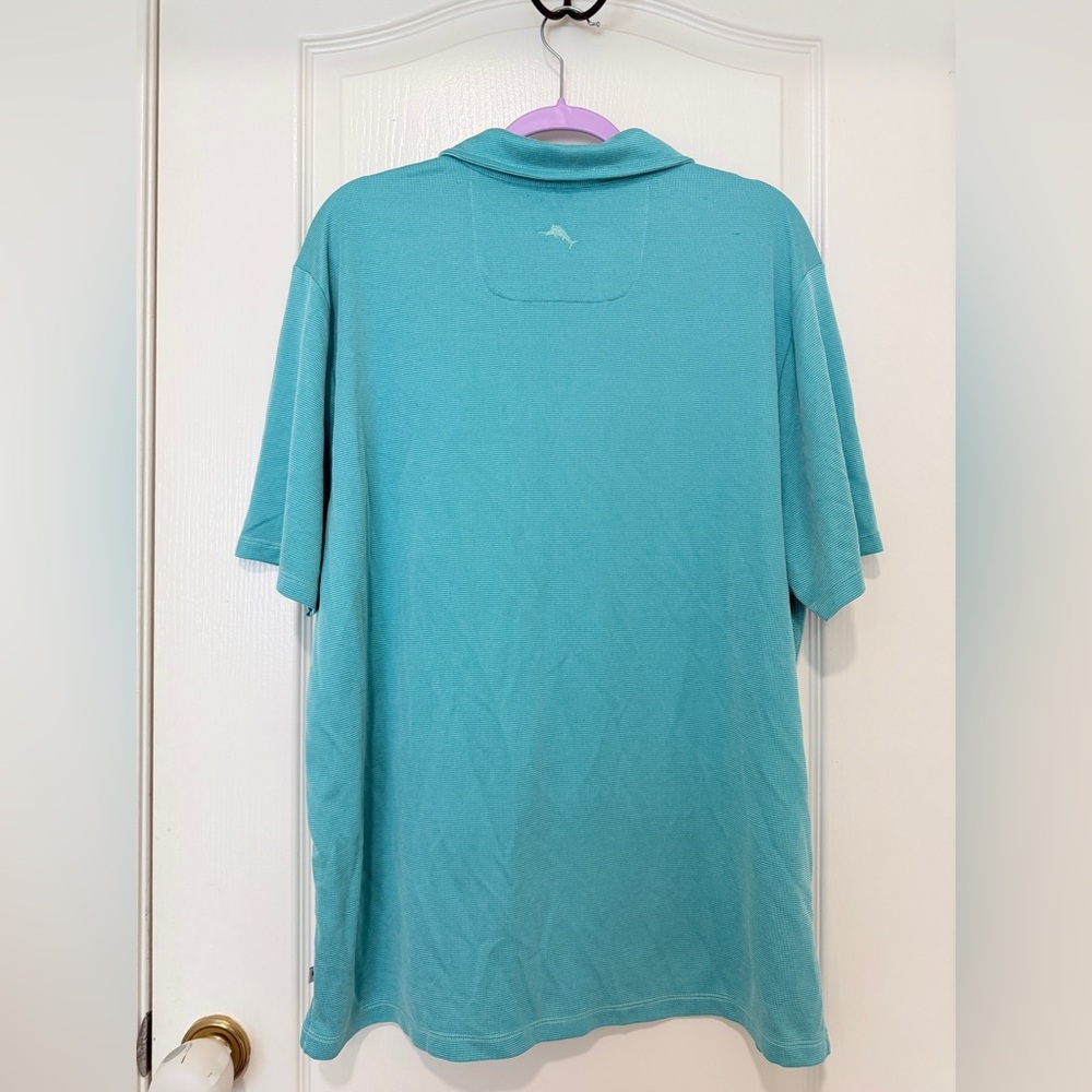 Tommy Bahama Polo Shirt XL Tall Blue Short Sleeve Casual Mens - Picture 4 of 7
